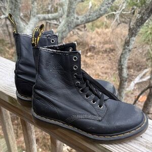 Dr. Martens Black Leather Lace-Up Boots